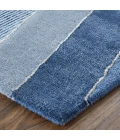 Feizy Nash Farmhouse Geometric, Blue/Silver, 9' x 12' Area Rug
