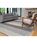 Feizy Berkeley Casual Stripes, Gray/Taupe/Tan, 9'-6" x 13'-6" Area Rug