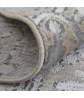 Feizy Macklaine Bohemian & Eclectic Distressed, Ivory/Silver/Black, 12' x 15' Area Rug