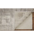 Feizy Eastfield Casual Abstract, Gray/Ivory, 8' x 8' Round Rug