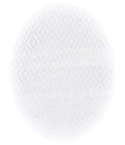 Feizy Saphir Mira WHITE/WHITE 6803490F 7 ft. 6 in. X 7 ft. 6 in. Round Rug