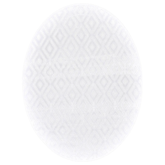 Feizy Saphir Mira WHITE/WHITE 6803490F 7 ft. 6 in. X 7 ft. 6 in. Round Rug