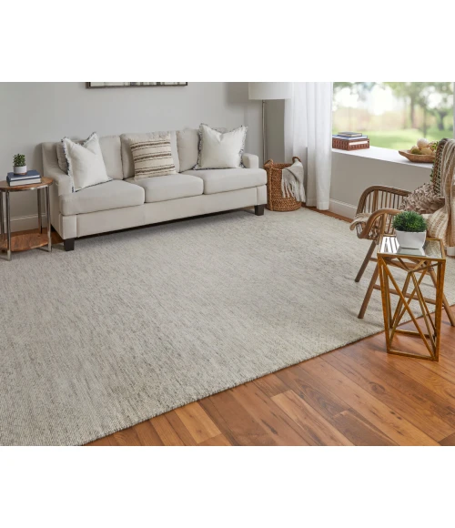 Feizy Branson Casual Solid, Ivory/Pink/Gray, 2' x 3' Accent Rug