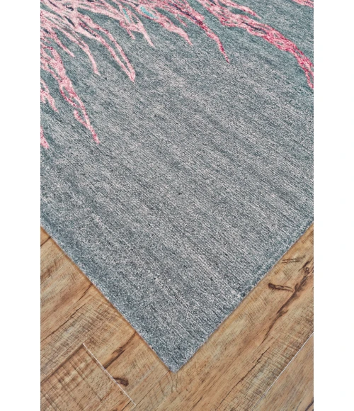 Feizy Cosmo Casual Watercolor, Red/Gray/Ivory, 9'-6" x 13'-6" Area Rug