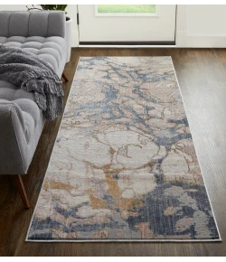 Feizy Laina 39G8F BLUE/MULTI Area Rug 3 ft. X 10 ft. Runner