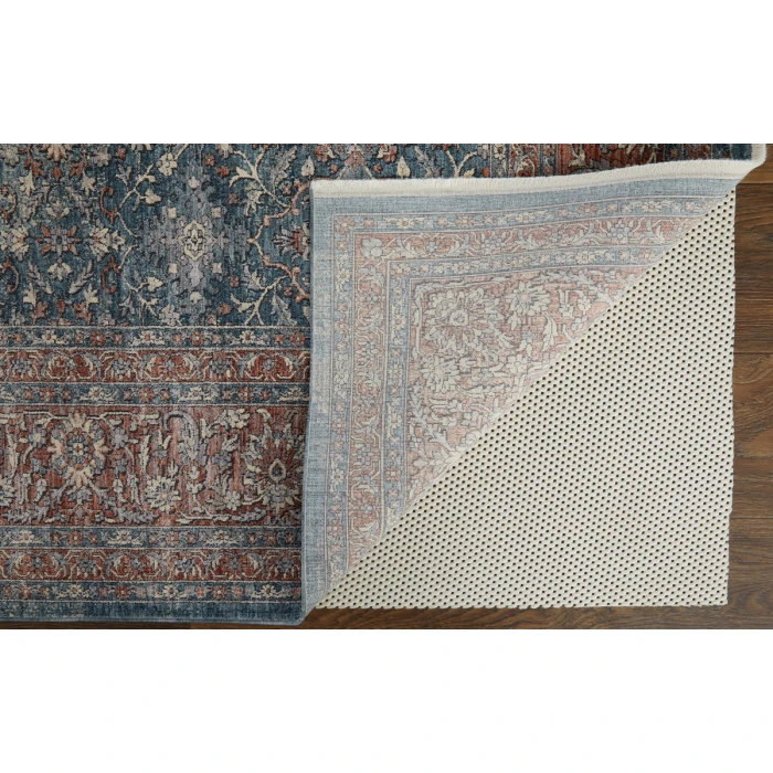 Feizy Marquette Vintage Oriental, Blue/Red, 2'-8" x 8' Runner