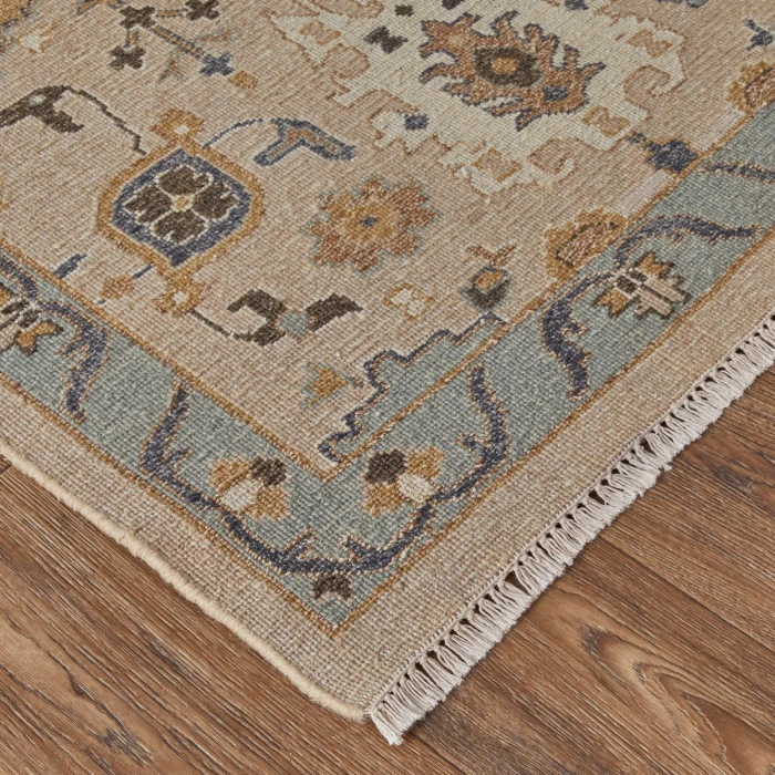 Feizy Corbitt Classic Oriental, Tan/Blue/Gold, 2'-6" x 8' Runner