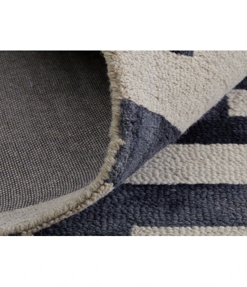 Feizy Lorrain Mid-Century Modern Geometric, Ivory/Black, 9'-6" x 13'-6" Area Rug