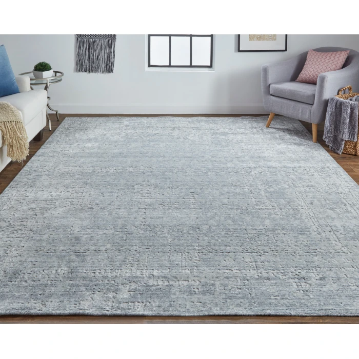 Feizy Langford Persian Distressed, Silver/Gray, 5' x 8' Area Rug