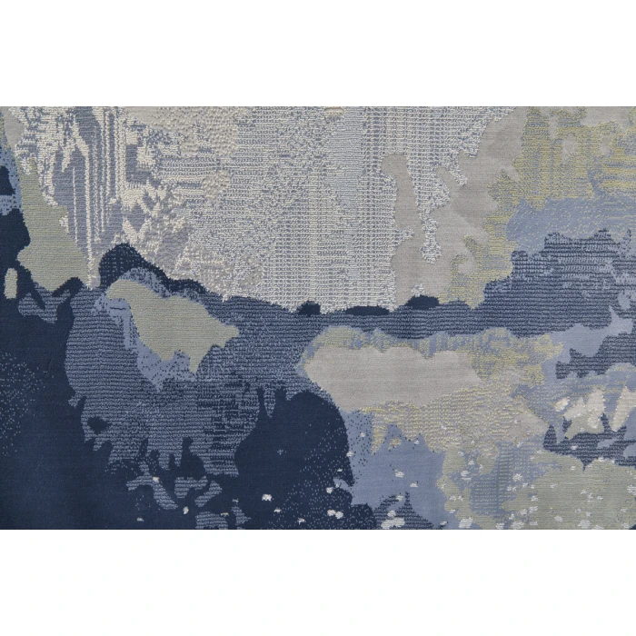 Feizy Clio Industrial Abstract, Blue/Gray/Ivory, 2' x 3' Accent Rug
