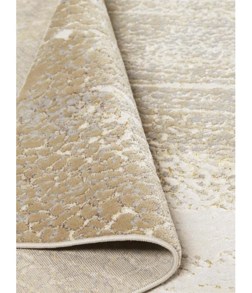 Feizy Aura Industrial Abstract, Ivory/Gray/Gold, 9'-2" x 12' Area Rug