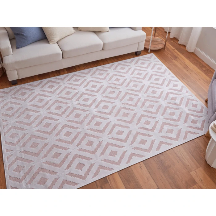 Feizy Saphir Mira BLUSH/WHITE 6803490F 9 ft. 8 in. X 12 ft. 7 in. Rectangle Rug
