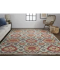 Feizy Beall Luxe Ornamental Ikat Wool Rug, , Red Orange, 9ft-6in x 13ft-6in Area Rug