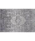 Feizy Sarrant Bohemian & Eclectic Medallion, Gray/Silver/Ivory, 9'-6" x 12'-7" Area Rug