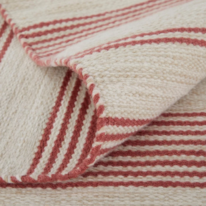 Feizy Duprine Casual Stripes, Red/Ivory, 8' x 11' Area Rug