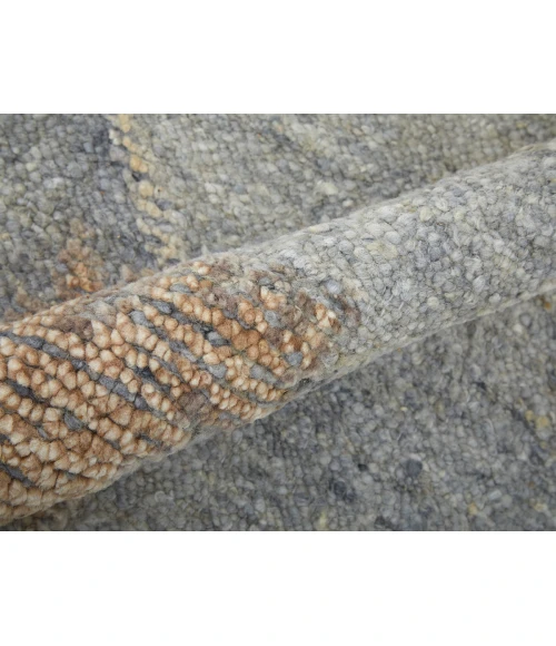 Feizy Grafton BLUE/GRAY GFT69FMF 5 ft. 6 in. X 8 ft. 6 in. Rectangle Rug