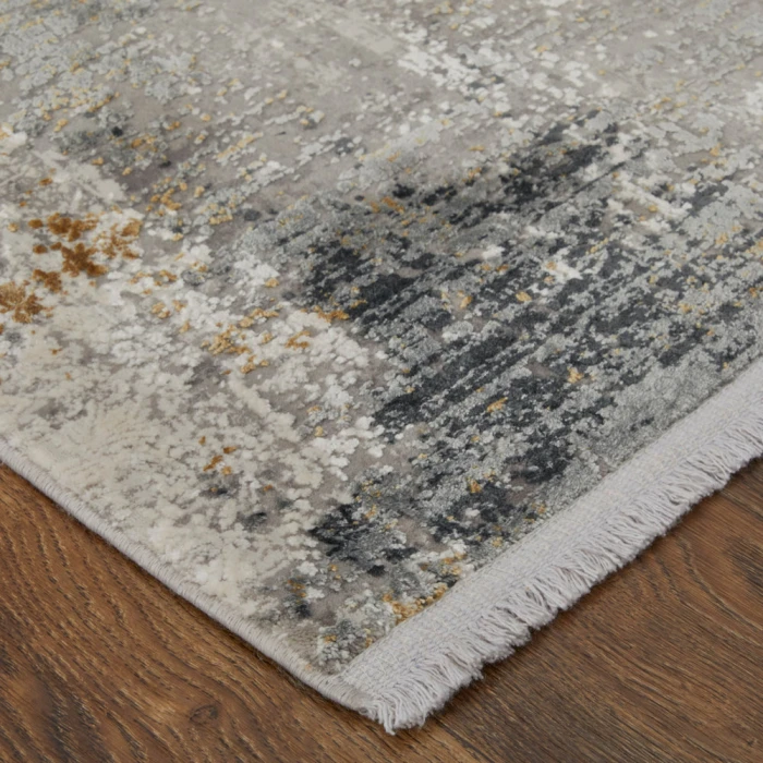 Feizy Cadiz Industrial Abstract, Ivory/Taupe/Gray, 12' x 18' Area Rug