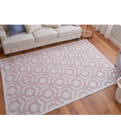 Feizy Saphir Mira BLUSH/WHITE 6803498F 9 ft. 8 in. X 12 ft. 7 in. Rectangle Rug