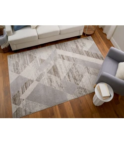 Feizy Vancouver BEIGE/BROWN VNR39NRF 6 ft. 7 in. X 9 ft. 6 in. Rectangle Rug