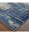 Feizy Indio Industrial Abstract, Tan/Blue/Ivory, 2'-10" x 7'-10" Runner