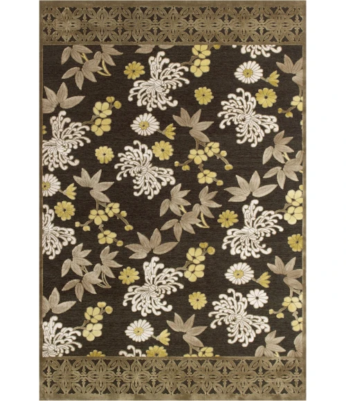 Feizy Saphir Mah Brown/Ivory/Gold 5533114F 9ft.8in. x 12ft.7in. Rect. Rug