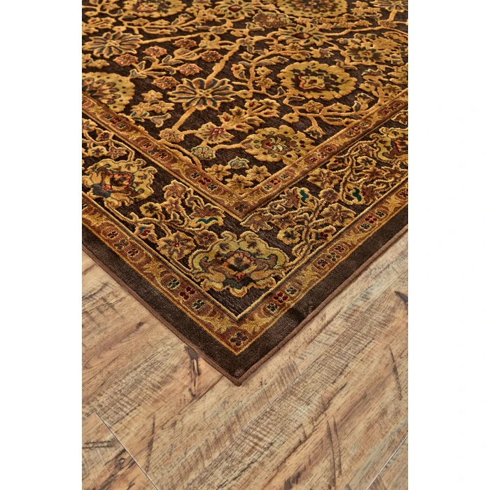 Feizy Saphir Vintage Oriental, Brown/Gold/Tan, 9'-8" x 12'-7" Area Rug