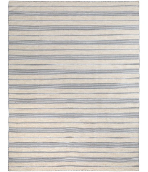 Feizy Duprine Casual Stripes, Blue/Ivory/Tan, 5' x 8' Area Rug