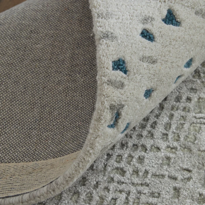 Feizy Zarah Bohemian & Eclectic Abstract, Gray/Taupe/Blue, 2'-6" x 12' Runner