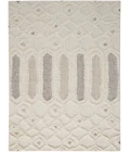 Feizy Anica Moroccan Wool Tufted Area Rug, Ivory/Taupe/Tan, Ivory, 2ft x 3ft Area Rug