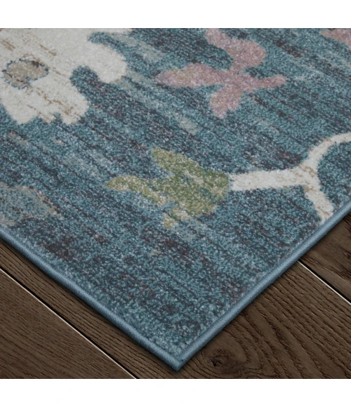 Feizy Dartmouth Blue/Ivory/Pink DRT39QMF 7 ft. 9 in. X 10 ft. Rect. Rug