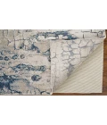 Feizy Indio Industrial Abstract, Ivory/Blue/Black, 2'-10" x 7'-10" Runner