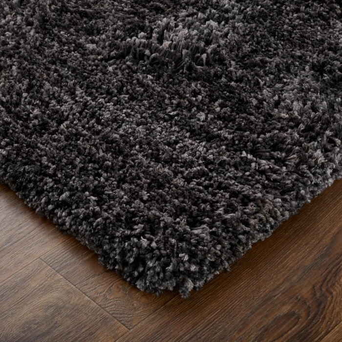 Feizy Stoneleigh Luxury & Glam Solid, Black/Gray, 9' x 12' Area Rug