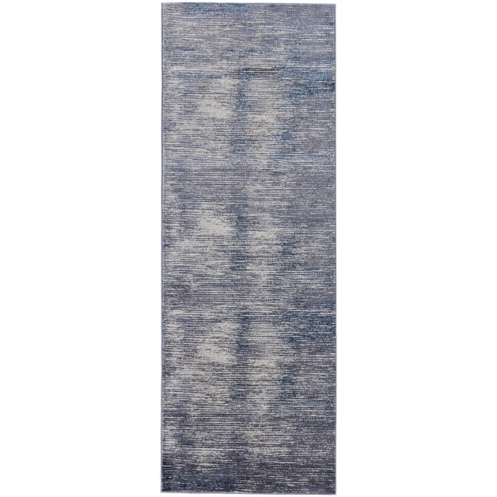 Feizy Indio Industrial Gradient & Ombre, Blue/Gray/Ivory, 2'-10" x 7'-10" Runner