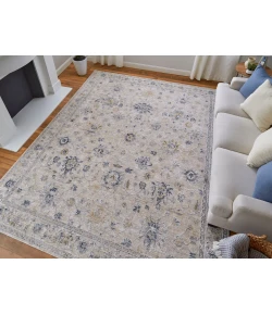 Feizy Pasha BEIGE/BLUE PAS39M7F 5 ft. X 7 ft. 6 in. Rectangle Rug