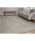 Feizy Grafton BLUE/GRAY GFT69FMF 5 ft. 6 in. X 8 ft. 6 in. Rectangle Rug