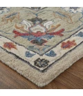 Feizy Rylan Tufted Persian Floral Rug, Stone Gray/Red/Blue, 9ft x 12ft Area Rug