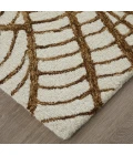 Feizy Wallace White/Brown WAL8A44F 5 ft. X 8 ft. Rect. Rug