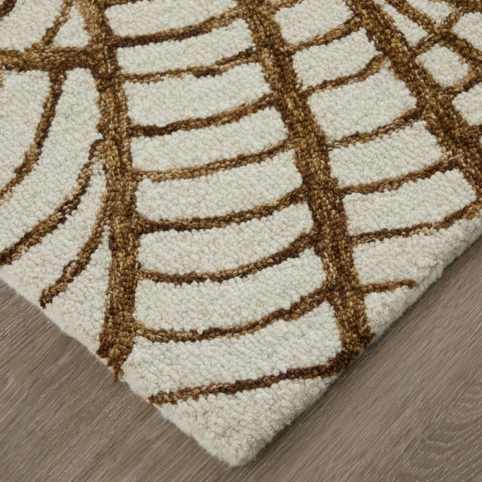 Feizy Wallace White/Brown WAL8A44F 12 ft. X 15 ft. Rect. Rug