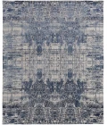 Feizy Eastfield Casual Abstract, Blue/Ivory, 8' x 8' Round Rug
