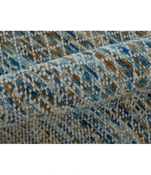 Feizy Branson Casual Solid, Blue/Ivory/Brown, 2' x 3' Accent Rug