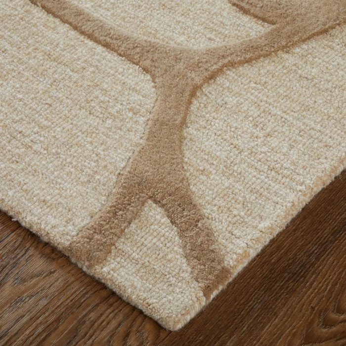 Feizy Kimball Ivory/Brown/Tan KIM8A32F 5ft. x 8ft. Rect. Rug