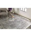 Feizy Sarrant Bohemian & Eclectic Medallion, Gray/Silver/Ivory, 9'-6" x 12'-7" Area Rug