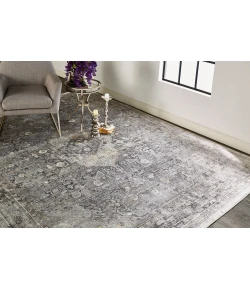 Feizy Sarrant 3966F GRAY Area Rug 9 ft. 6 in. X 12 ft. 7 in. Rectangle