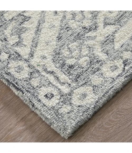 Feizy Belfort Gray/White 8698A27F 5 ft. X 8 ft. Rect. Rug