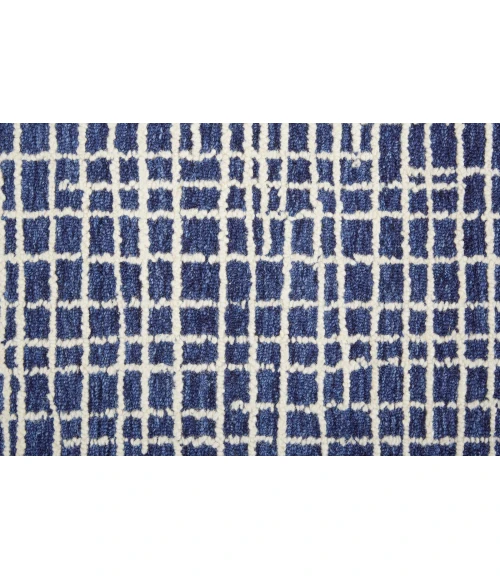 Feizy Maddox Modern Tufted Architectural Area Rug, Navy Blue, 9ft x 12ft