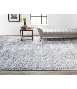 Feizy Mckinnon Gray/Silver/Blue 8816882F 9ft.6in. x 13ft.6in. Rect. Rug
