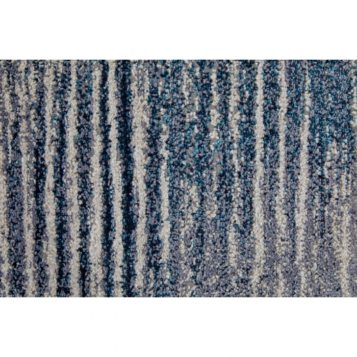 Feizy Indio Industrial Gradient & Ombre, Blue/Gray/Ivory, 2'-10" x 7'-10" Runner