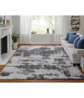 Feizy Zarah Bohemian & Eclectic Abstract, Ivory/Gray/Blue, 10' x 14' Area Rug