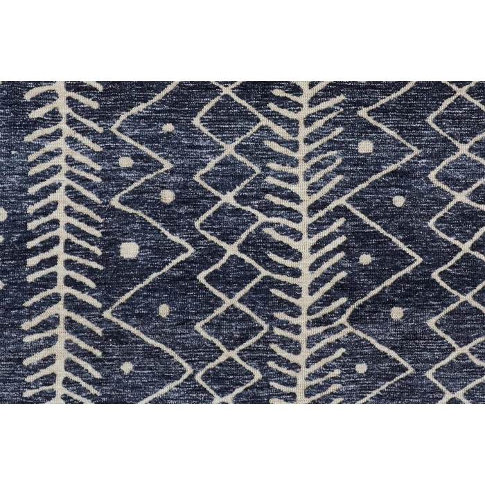 Feizy Colton Moroccan Geometric, Blue/Ivory, 9'-6" x 13'-6" Area Rug