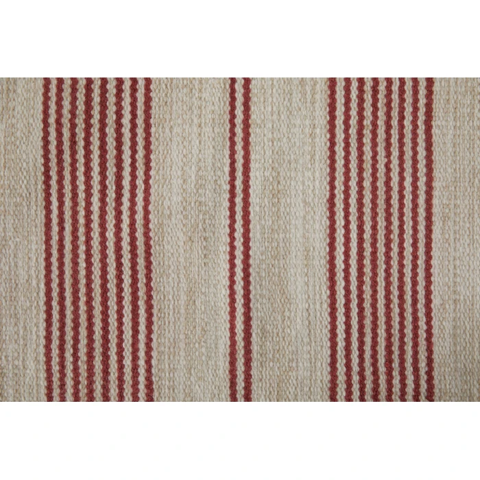 Feizy Duprine Casual Stripes, Red/Ivory, 8' x 11' Area Rug